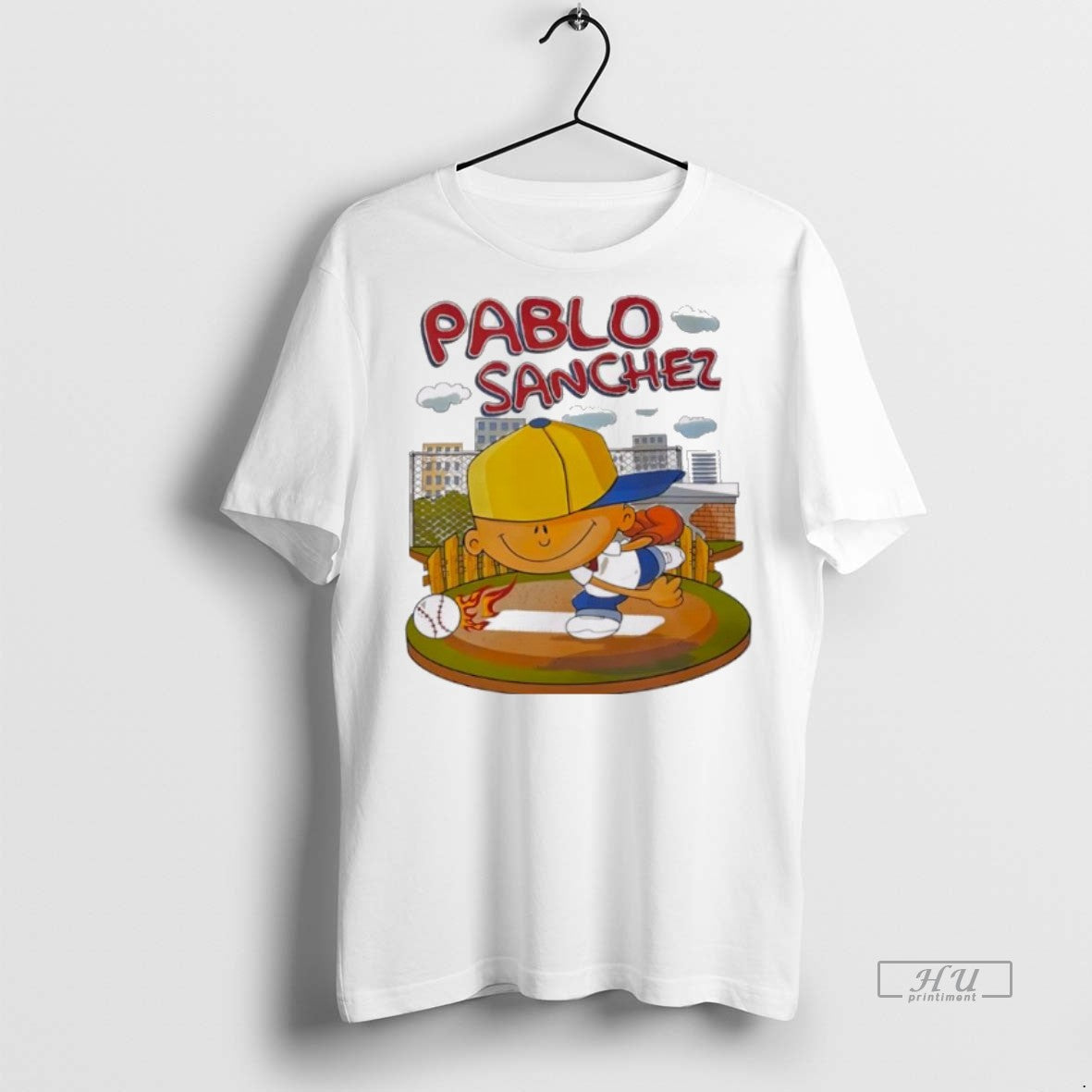 Trending Pablo Sanchez 2025 Baseball Cartoon Graphic Tee Shirt Sweater
