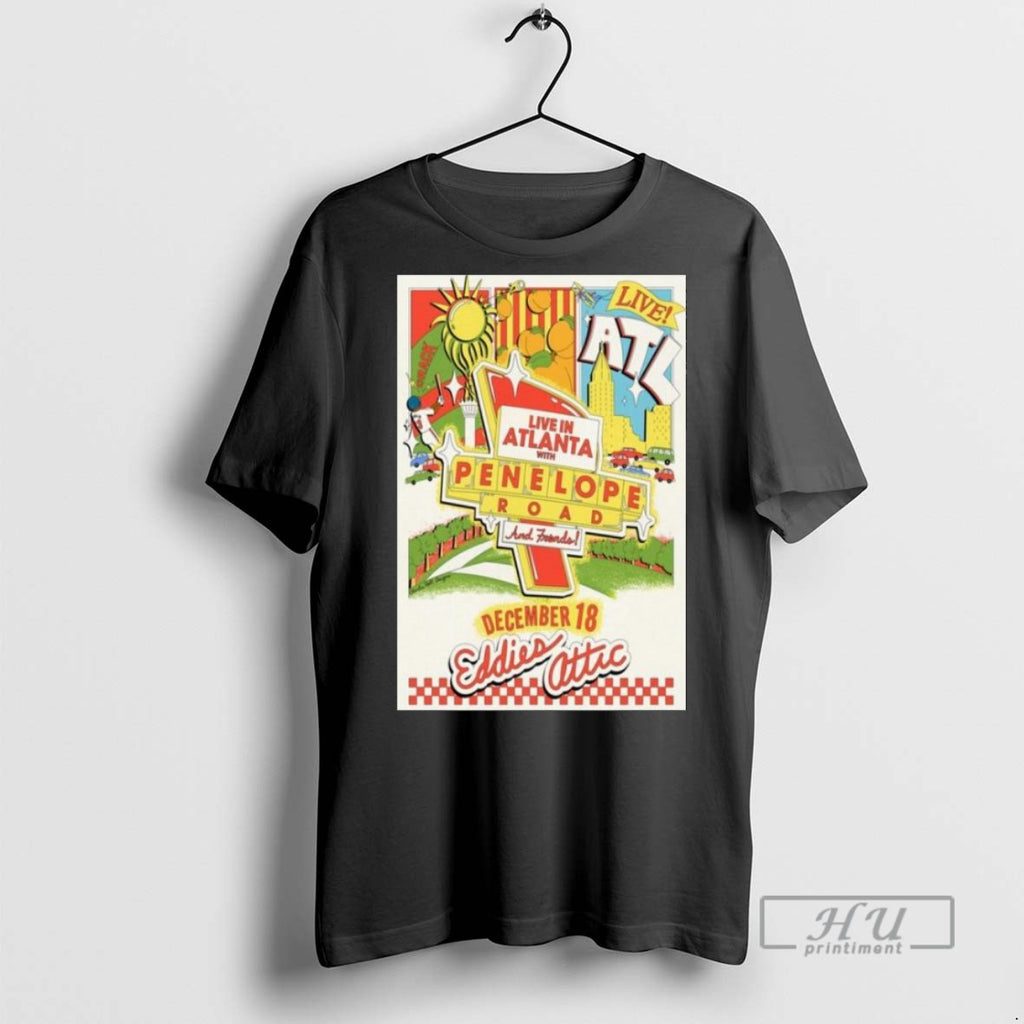 Trending Penelope Road Eddies Attic Concert December 18 2025 Long Sleve Graphic Tee Shirts