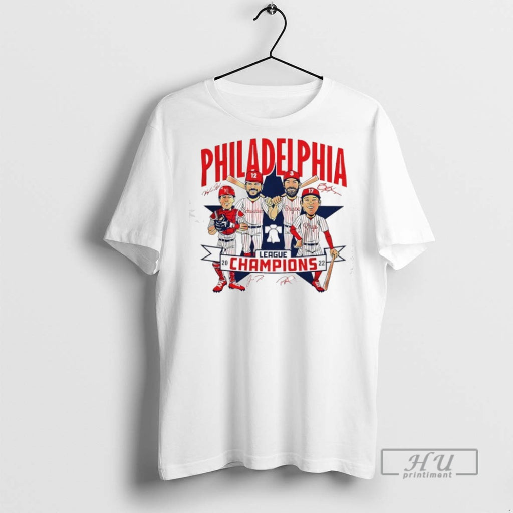 Trending Philadelphia Phillies League Champions Signatures Graphic Tee Shirts Sweatshirt Hoodies