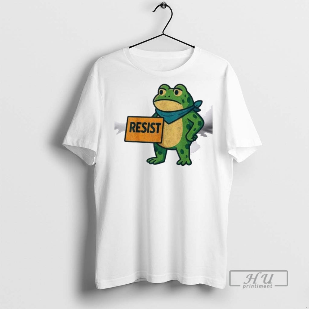 Trending Portland Frog Protest Hug Resist Text T Men Graphic Tee Shirts Sweatshirt Hoodies
