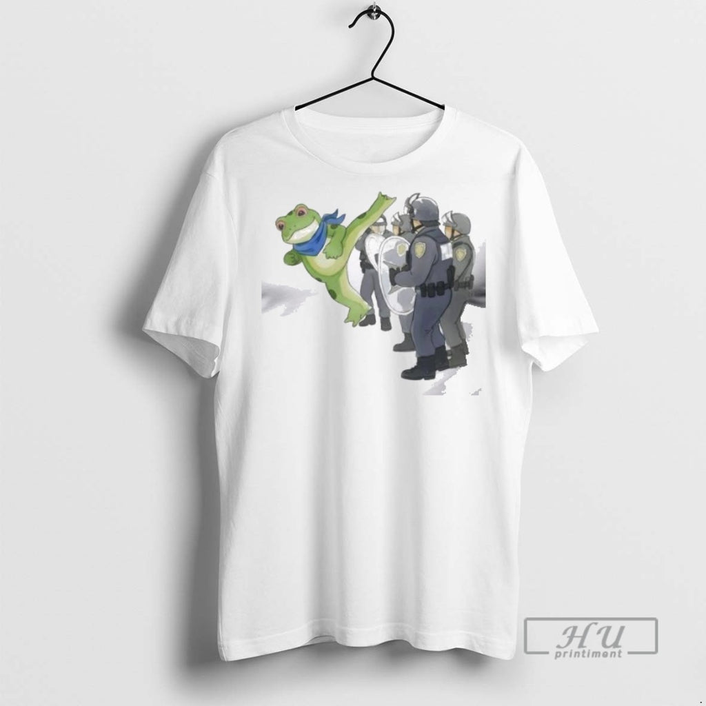 Trending Portland Frog X Police Anti Fascism T Men Graphic Tee Shirts Sweatshirt Hoodies