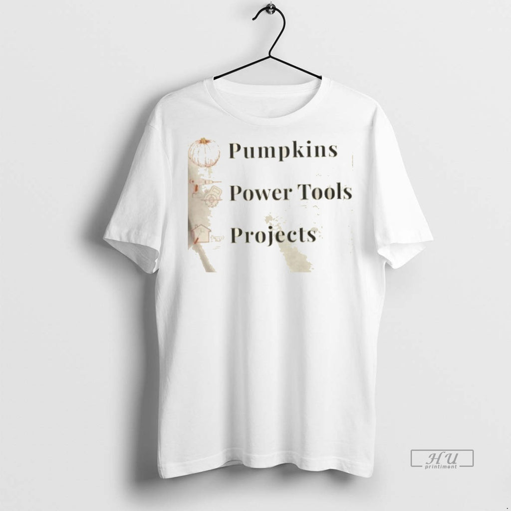 Trending Pumpkins Power Tools Projects Graphic Tee Shirt Sweater