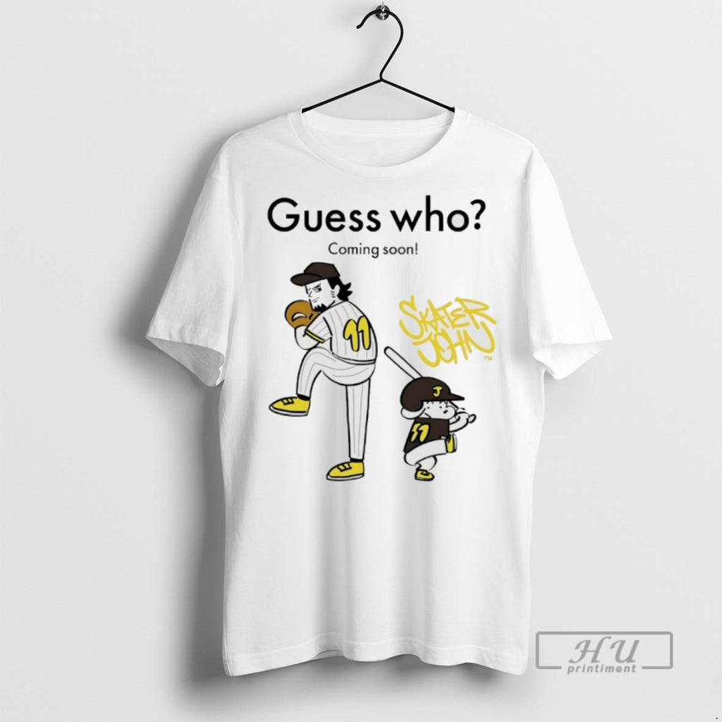 Trending San Diego Padres Guess Who Coming Soon Carton T Shirt
