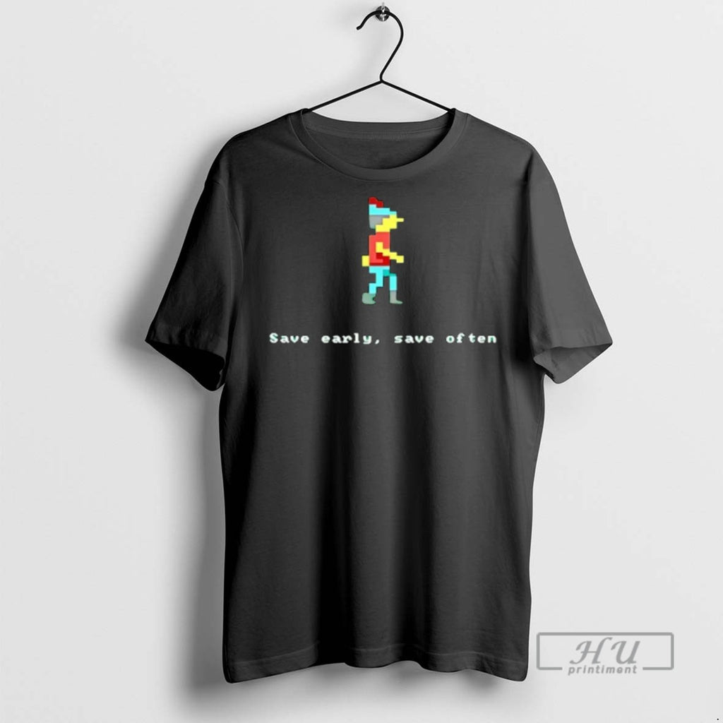 Trending Save Early Save Often Pixel Graphic Tee Shirt Sweatshirt Hoodies