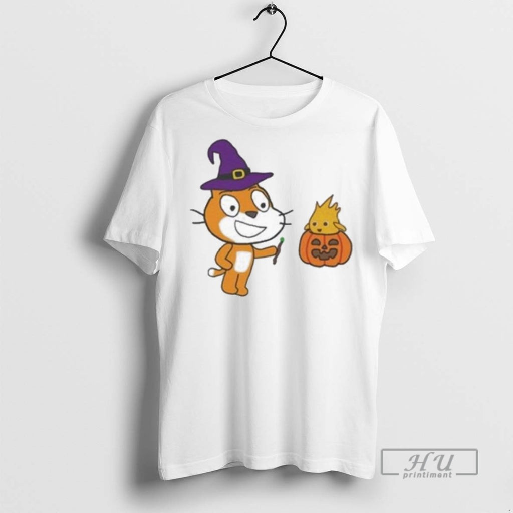 Trending Scratch Cat Halloween Graphic Tee Shirt Sweatshirt Hoodies