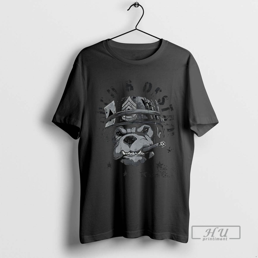 Trending Search And Destroy Bulldog Helmet And Cigar T Shirt