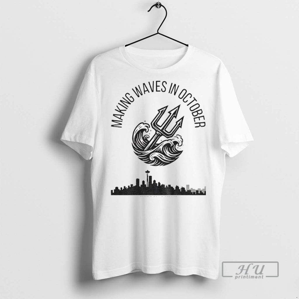 Trending Seattle Mariners Tridents Up Making Waves In October Playoffs 2025 T Shirt