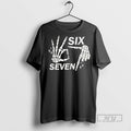 Trending Six Seven 6 7 Skeleton Hands Halloween Bones T Shirt