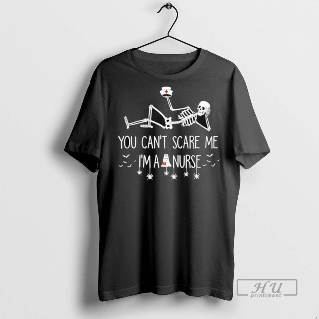 Trending Skeleton Christmas You Cant Scare Me Im A Nurse T Shirt