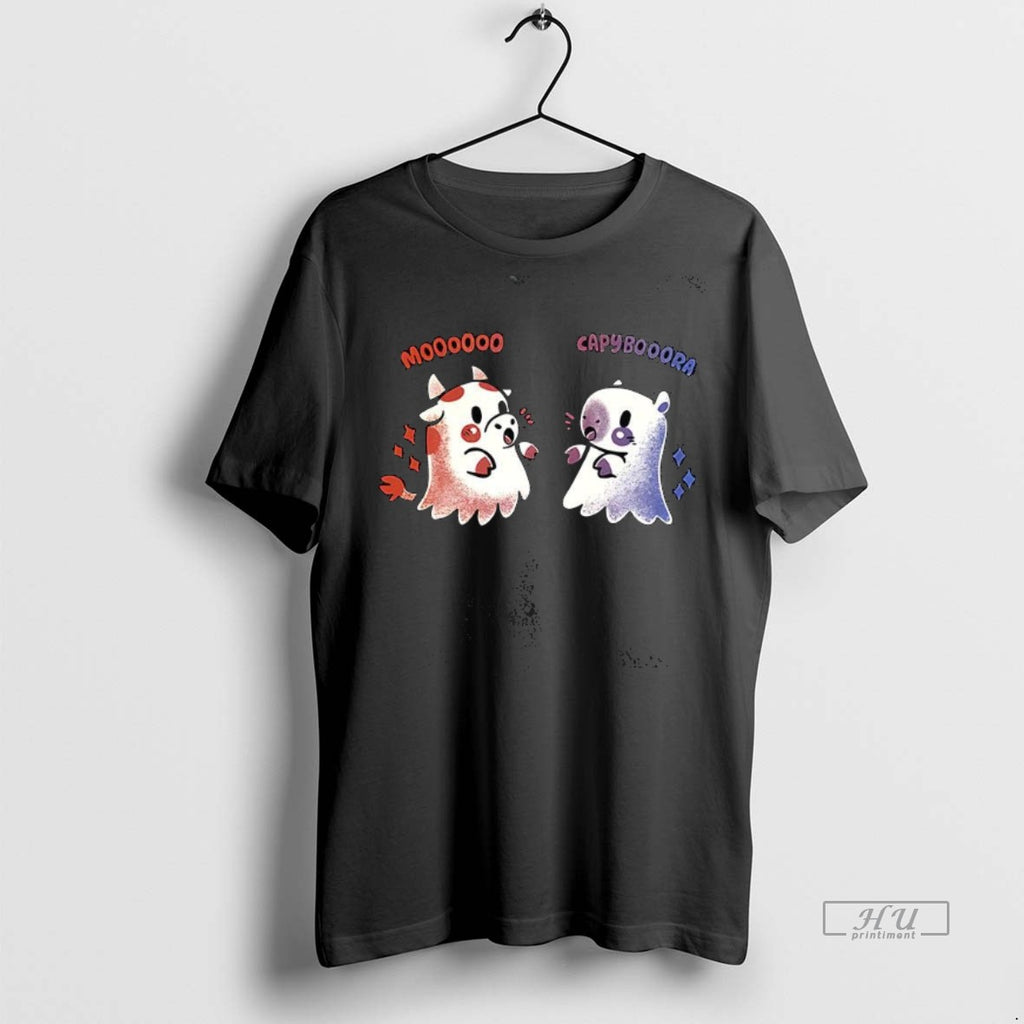 Trending Spooky Capy And Cow Halloween Tee Shirt Sweater