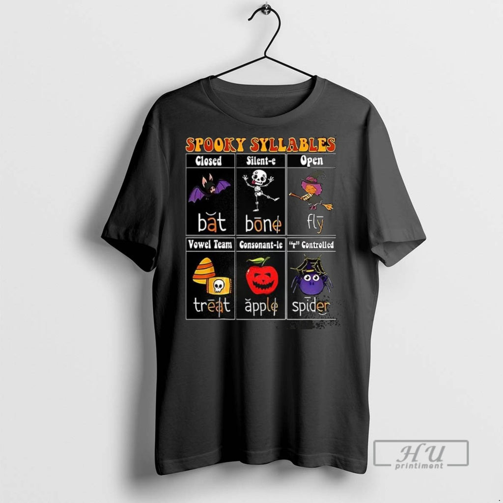 Trending Spooky Syllables Teacher Closed Silent E Open Vowel Team Consonant Le R Funny Halloween