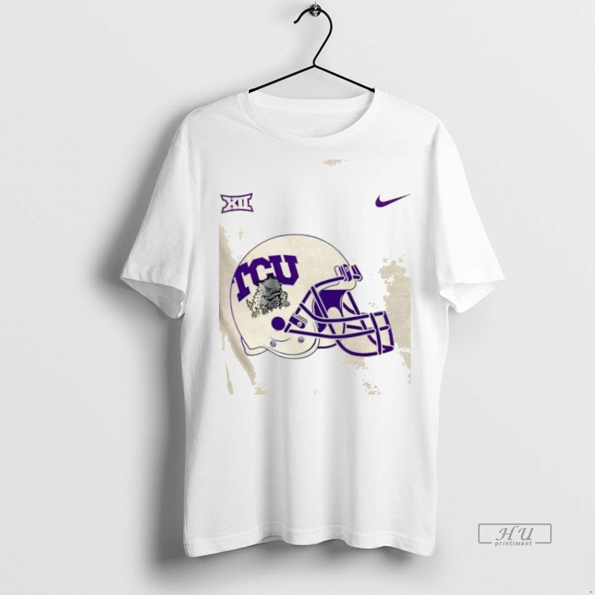 Trending Tcu Horned Frogs Football Helmet 2 Sided Graphic Tee Shirt Sweater