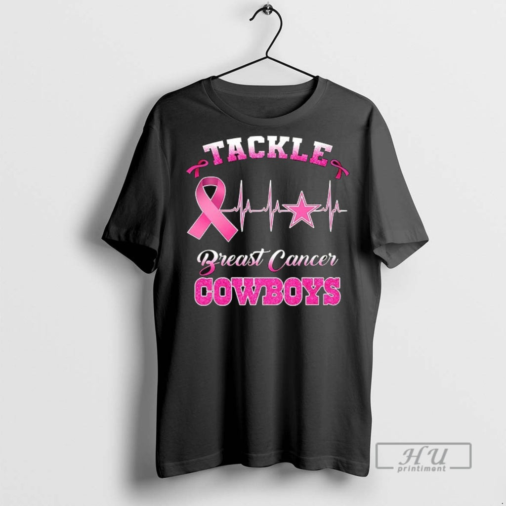 Trending Tackle Heartbeats Cancer Dallas Cowboys Ceramic Ceramic And Classic Dad Cap T Shirt