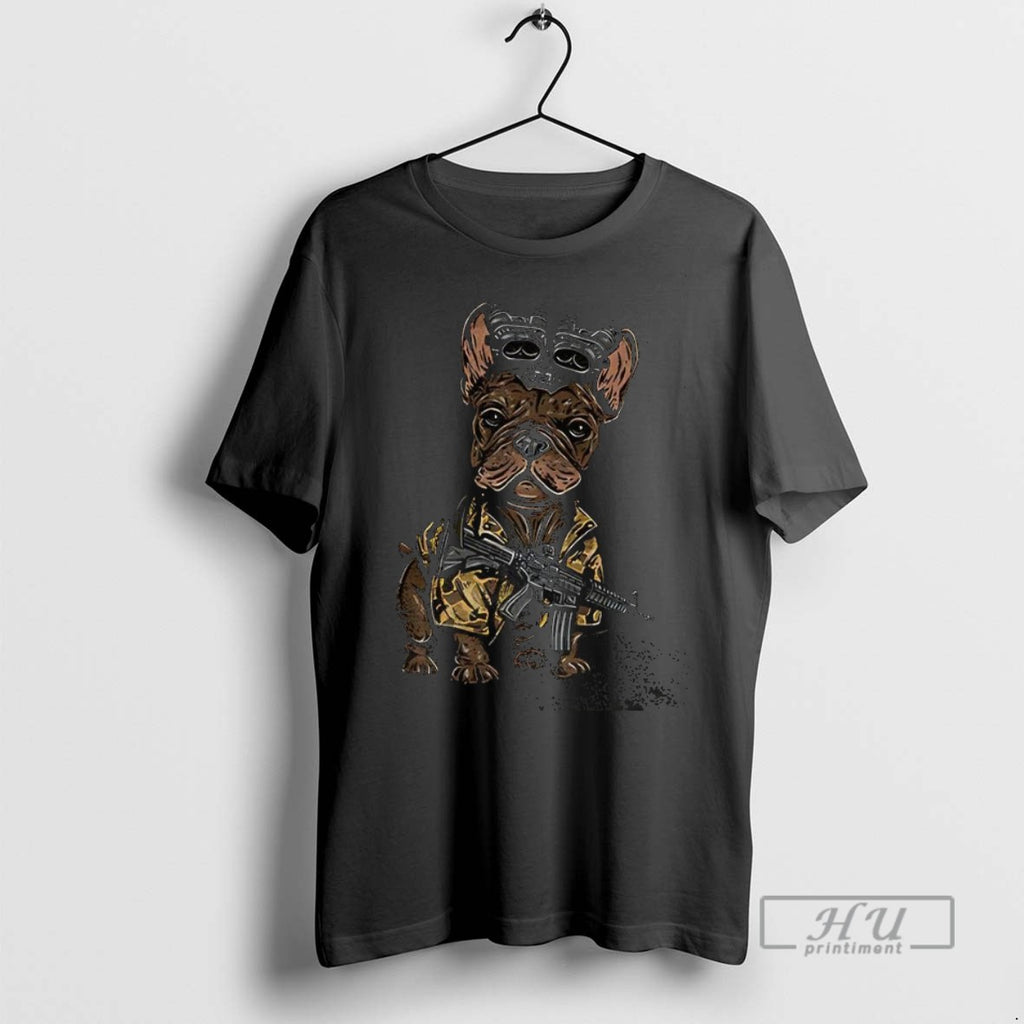 Trending Tactical French Bulldog 2025 Graphic T Shirt