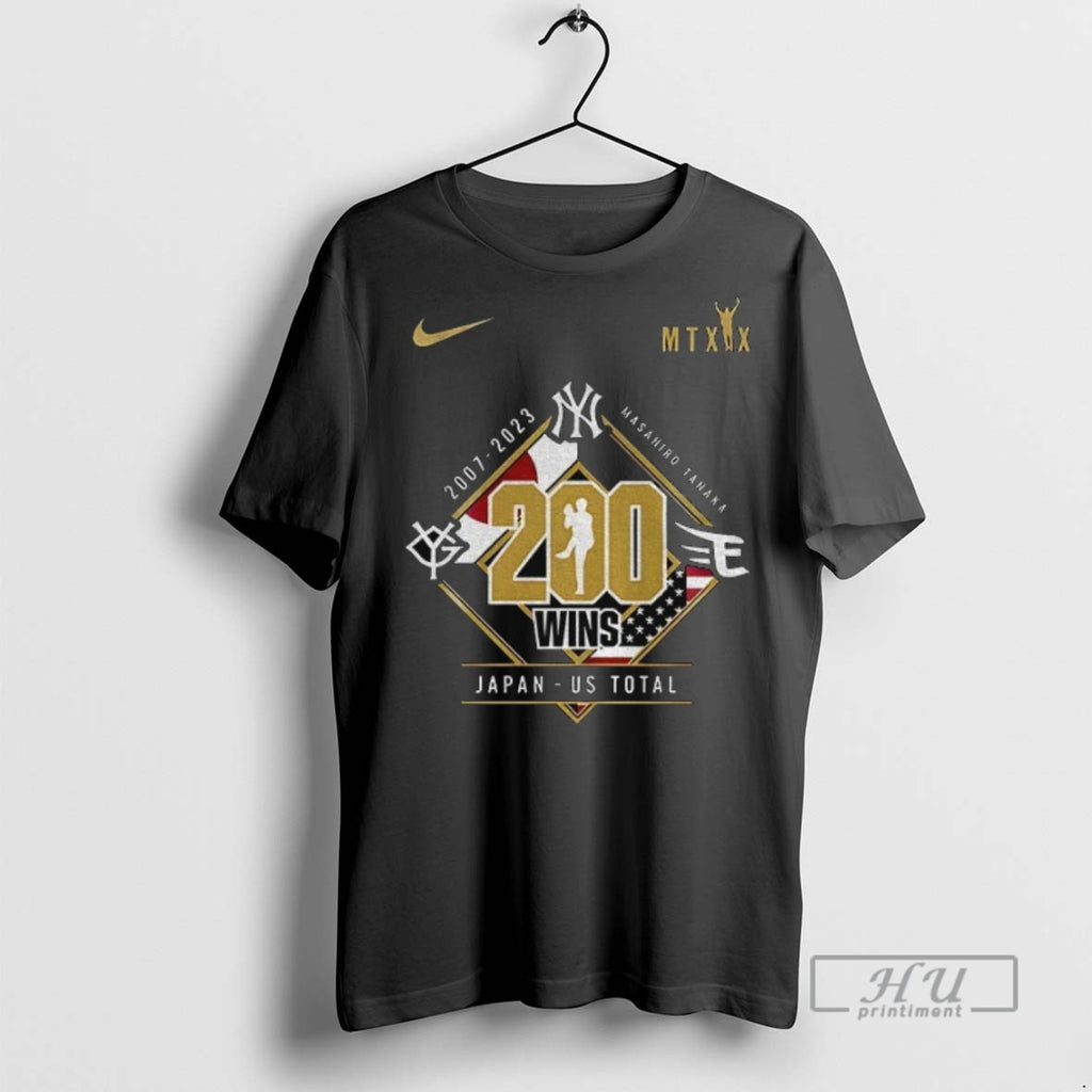Trending Tanaka Masahiro New York Yankees Baseball 200 Wins Japan Us Total Logo