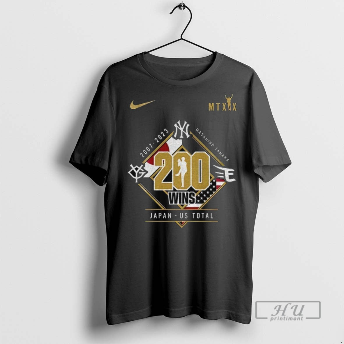Trending Tanaka Masahiro New York Yankees Baseball 200 Wins Japan Us Total Logo