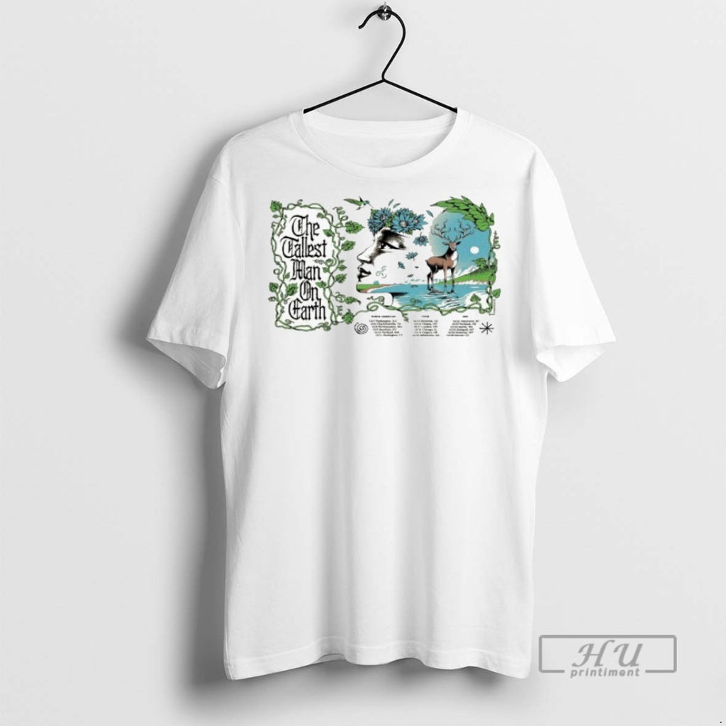 Trending The Tallest Man On Earth North American Tour 2025 Dates Deer Face Graphic Tee