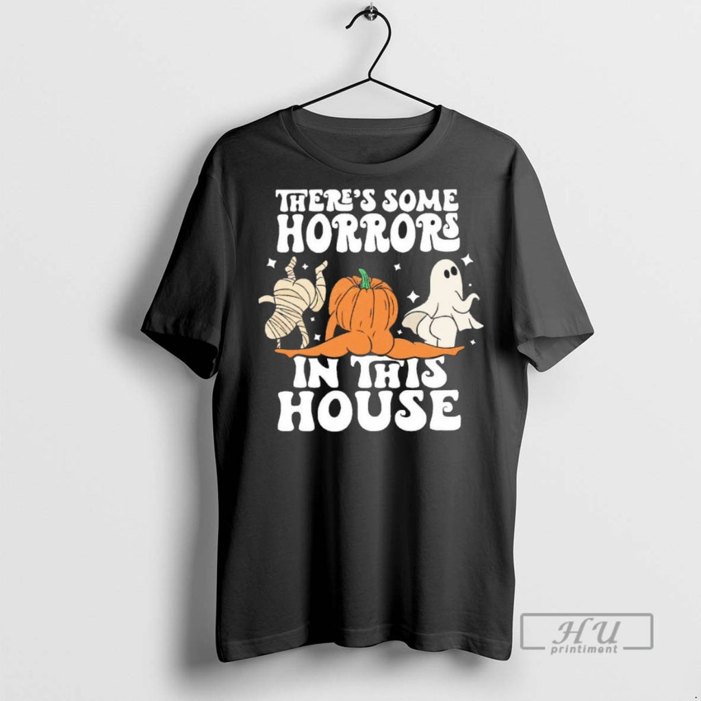 Trending Theres Is Some Horrors In This House Halloween Blackshirt T Shirts