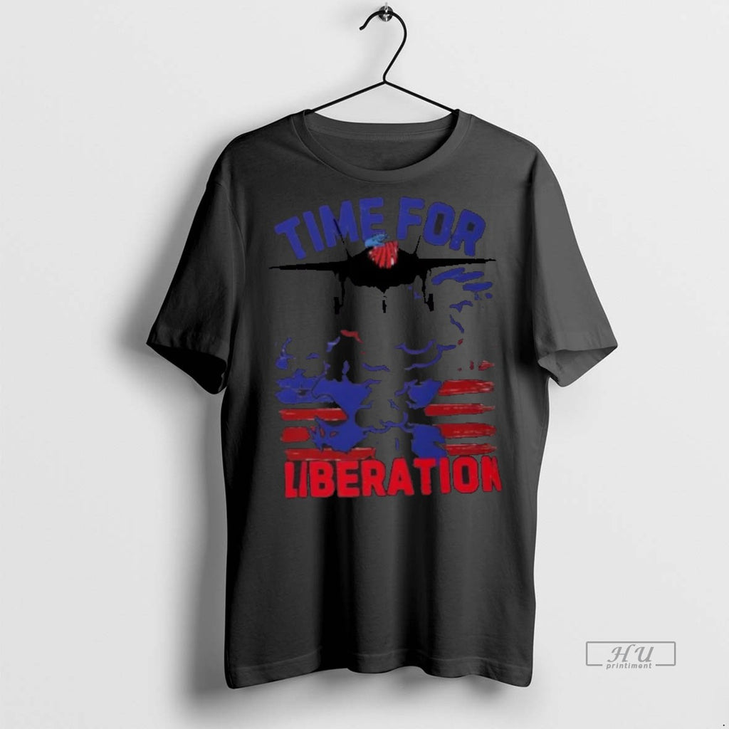 Trending Time For Liberation Usa Flag Graphic Tee Shirt Sweater