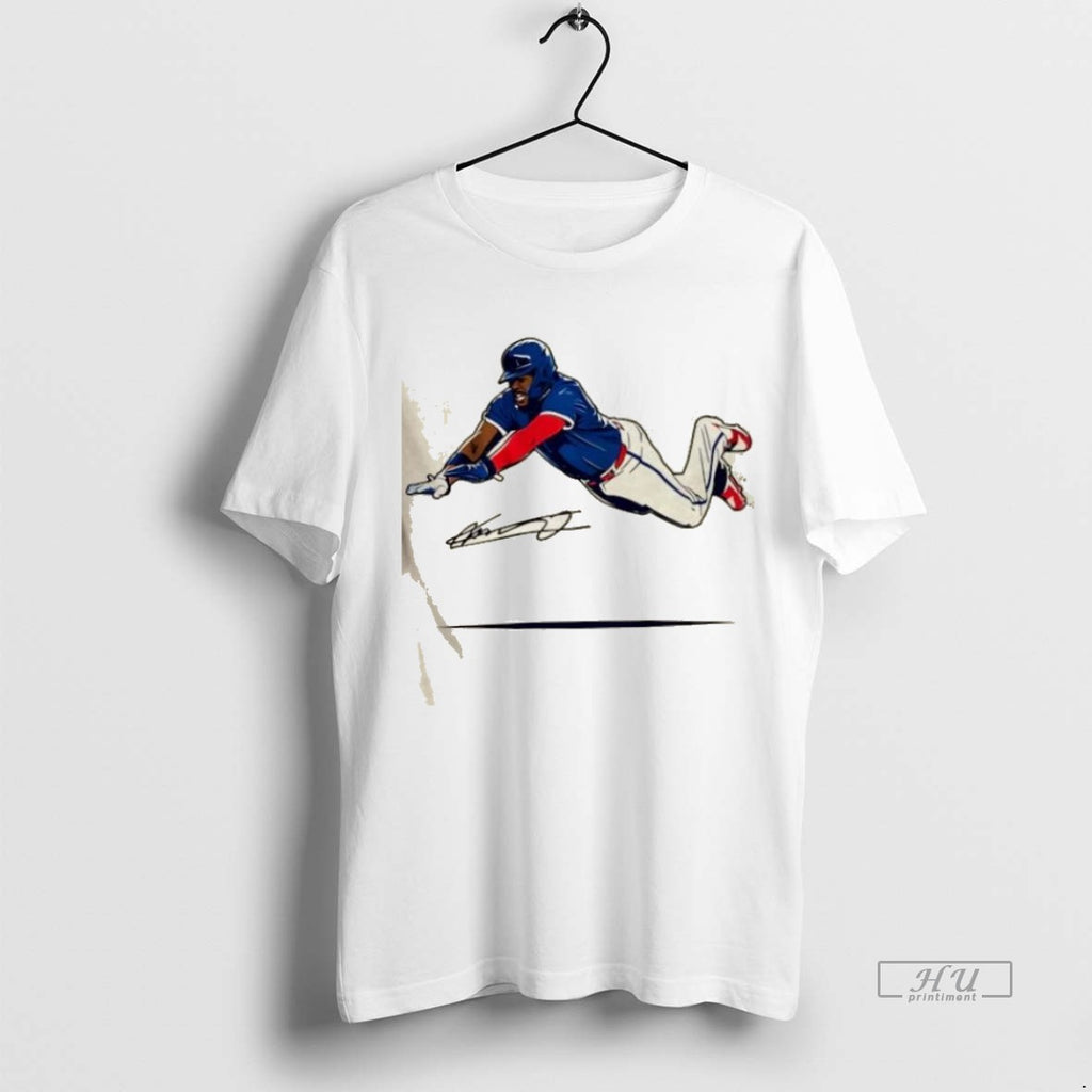 Trending Toronto Blue Jays Vladimir Guerrero Jr Flying Slide Signature Graphic Tee Shirt Sweater