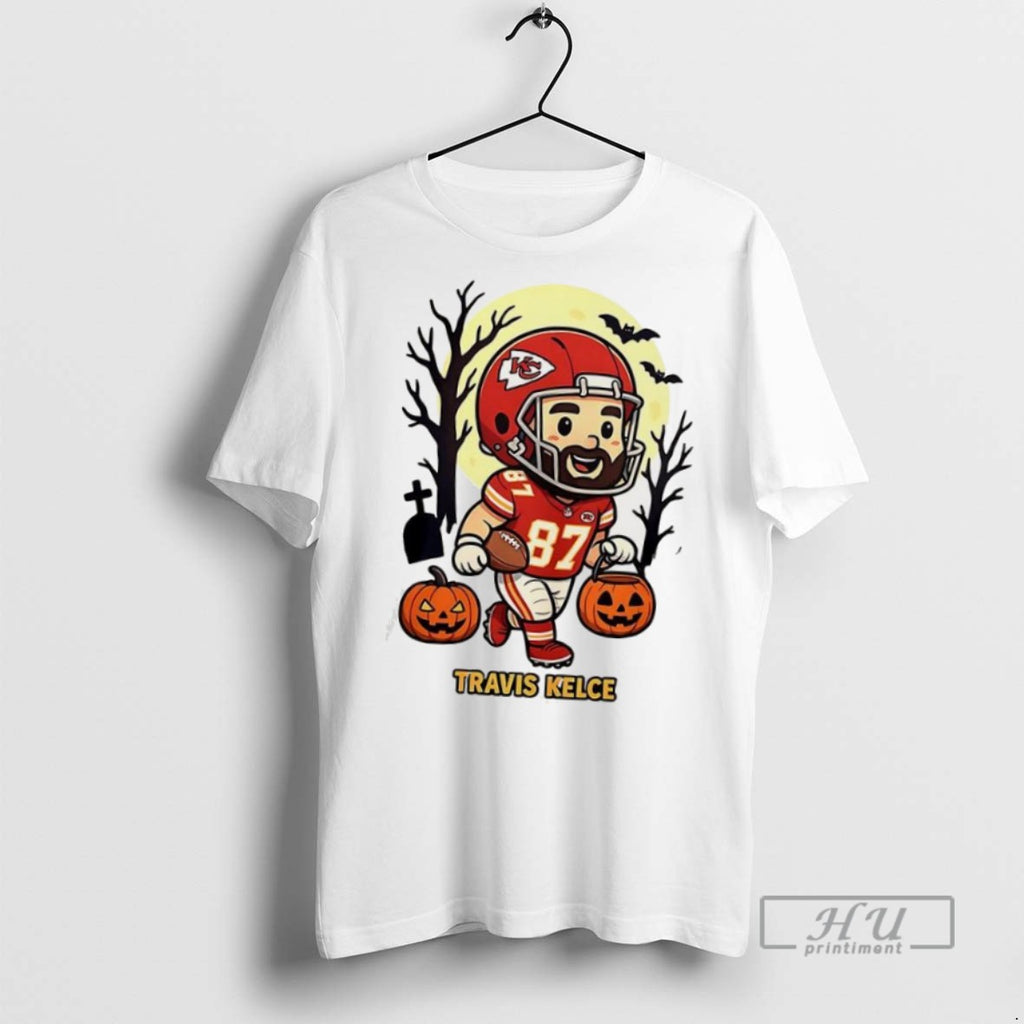 Trending Travis Kelce Kansas City Chiefs Football Jack O Lantern Halloween Graphic T Shirt