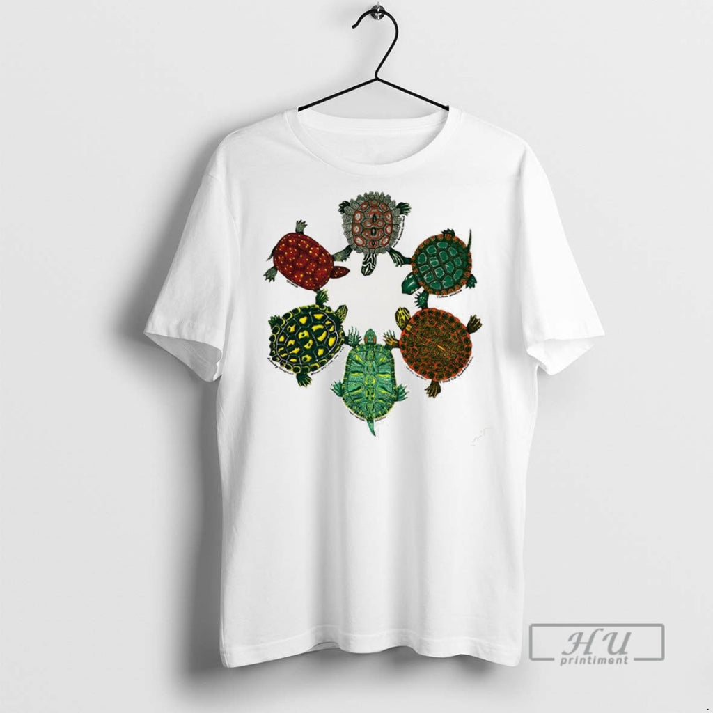 Trending Turtle Arranged In A Circle Graphic T Shirt