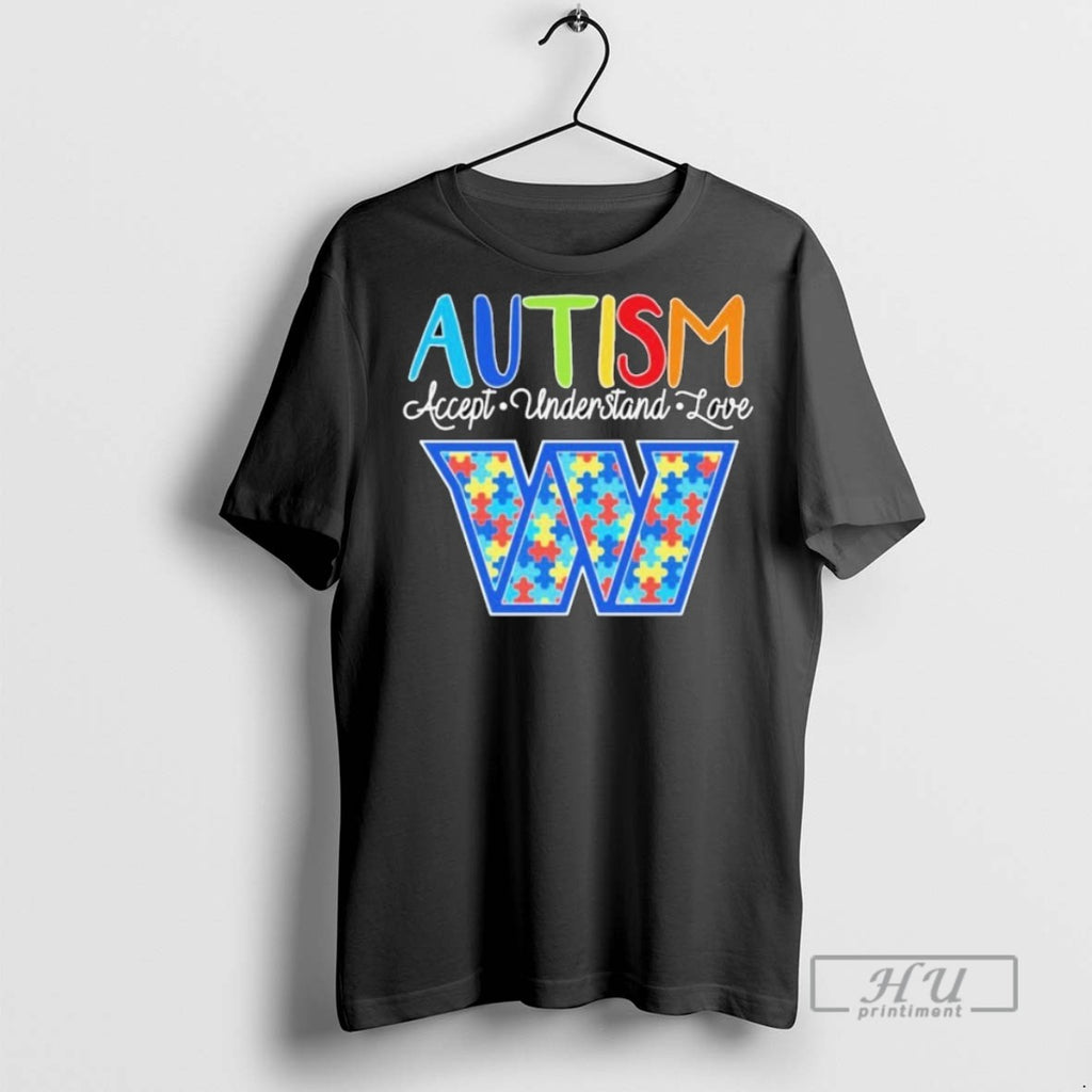 Trending Washington Commanders Autism Accept Understand Love T Shirt