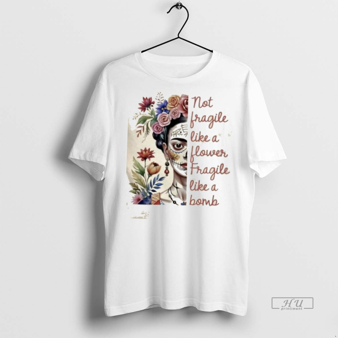 Trending Women Floral Not Fragile Like A Flower Fragile Like A Bomb Graphic