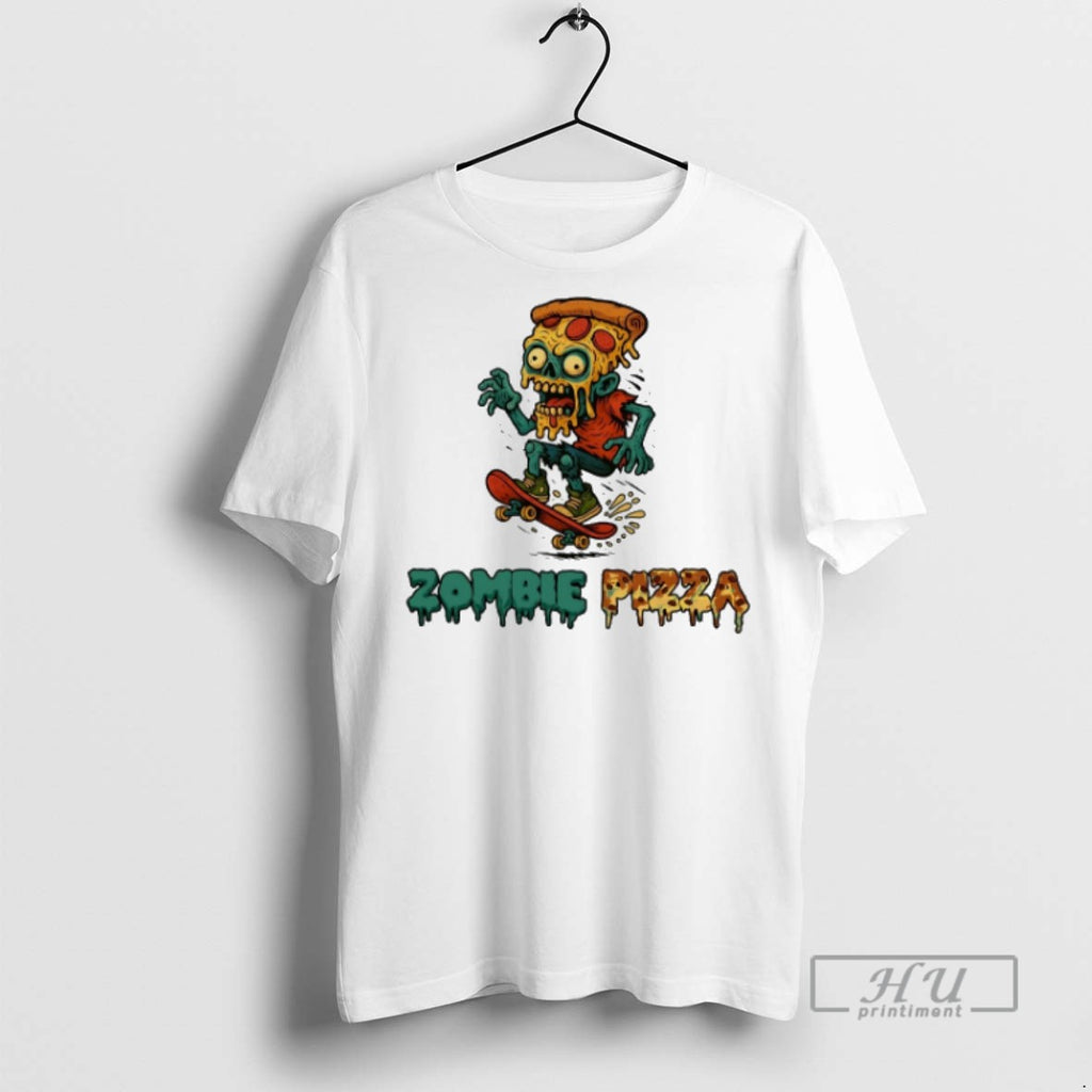 Trending Zombie Pizza Skateboard Halloween Cartoon T Shirts Sweatshirt Hoodies