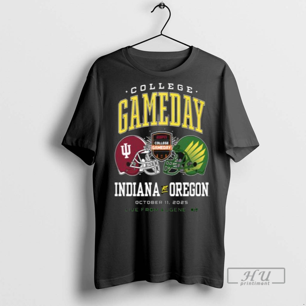 Trending College Gameday Indiana Vs Oregon Tee Men T Shirts Sweatshirt Hoodies