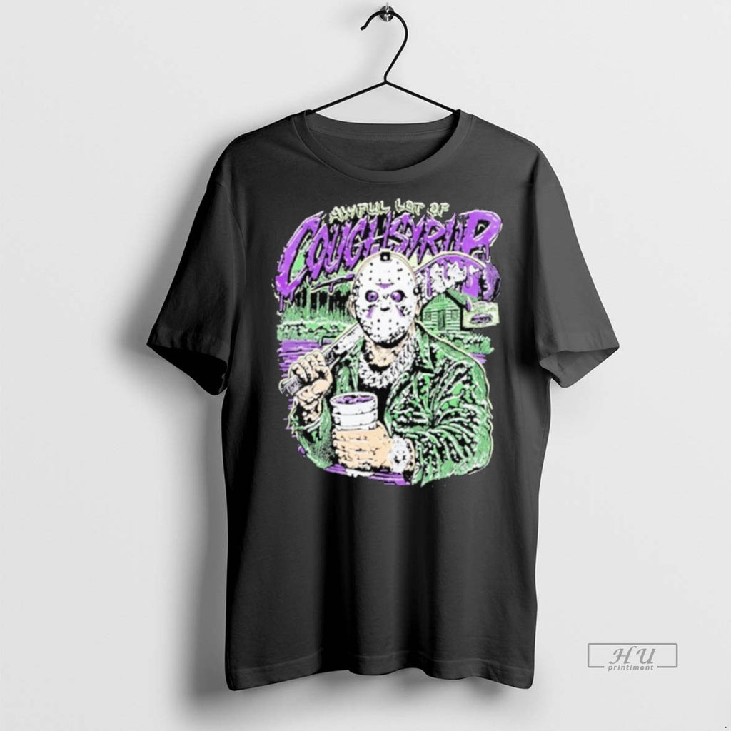 Trending Jason Voorhees Awful Lot Of Cough Syrup Horror Halloween Tee Shirt Sweater