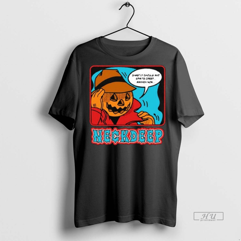 Trending Pumpkin Guy Neck Deep Tee Shirt Sweater