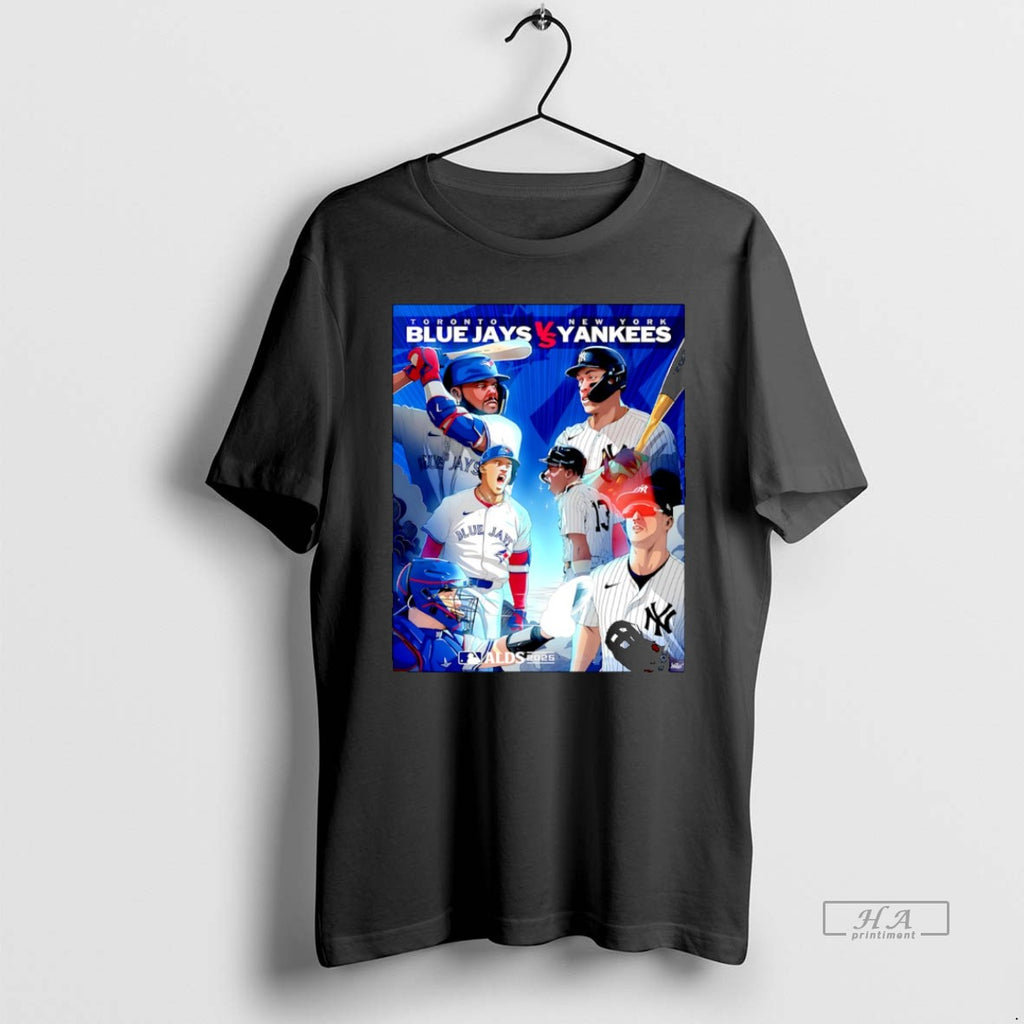 Trendy Alds 2025 Toronto Blue Jays Vs New York Yankees Matchup Graphic Mlb Photo Tee