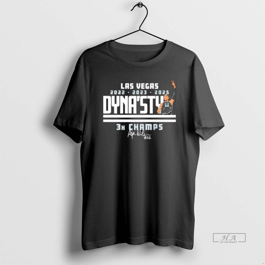 Trendy Aja Wilson Las Vegas Aces Dynasty 3x Champs