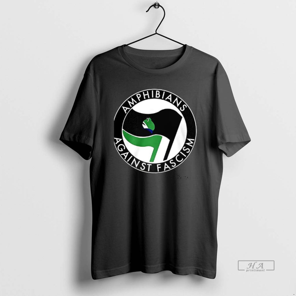 Trendy Amphibians Against Fascism Frog Flag