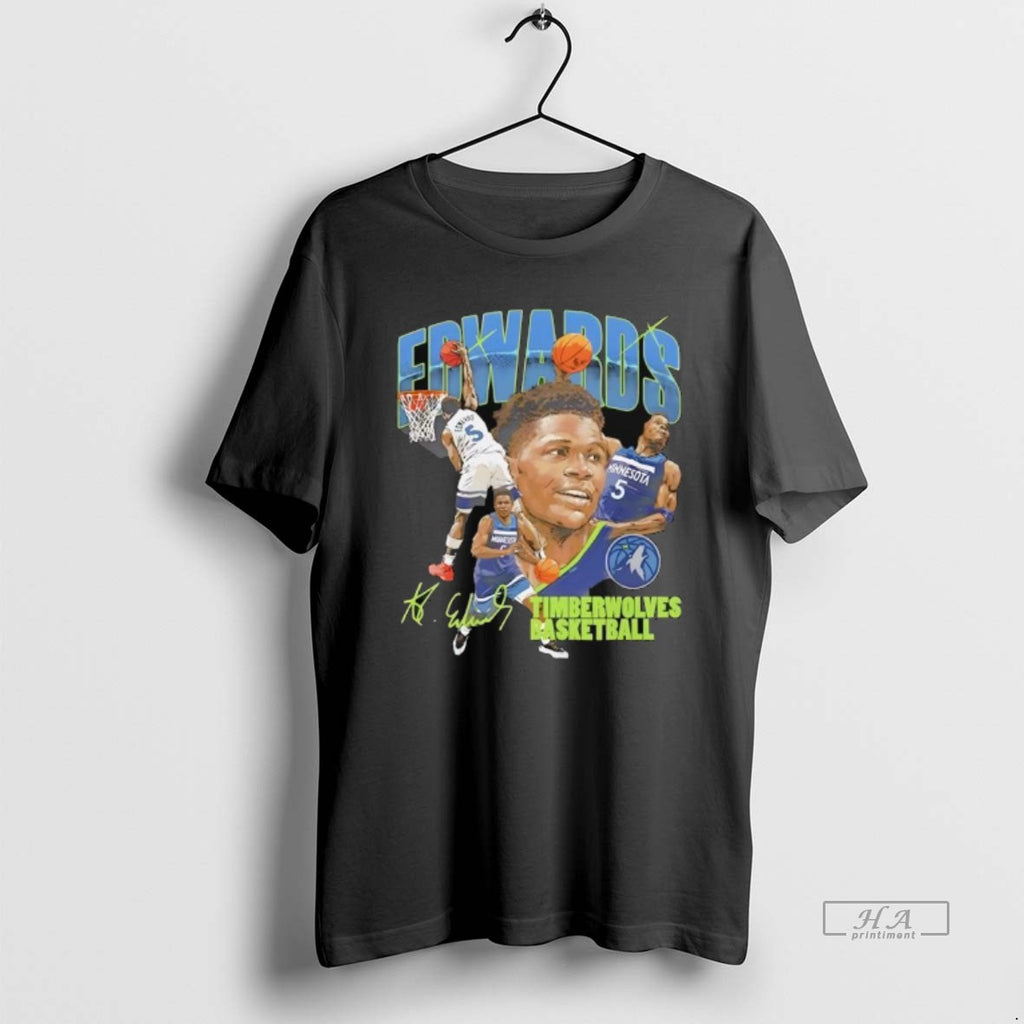 Trendy Anthony Edwards Minnesota Timberwolves Basketball Signature