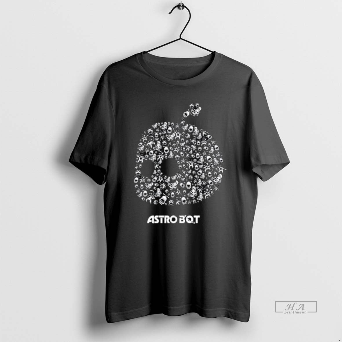 Trendy Astro Bot Mosaic Style Long Sleve