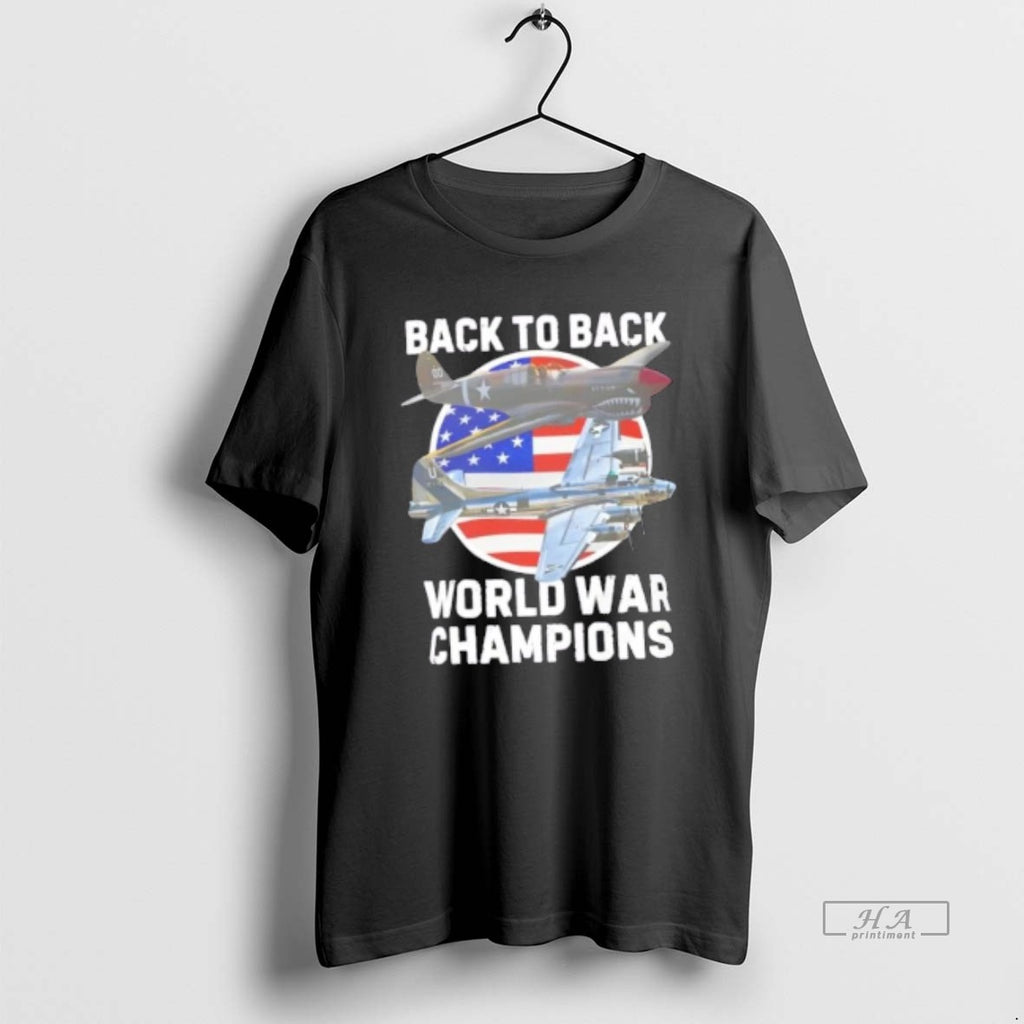 Trendy Back To Back World War Champions Usa Flag