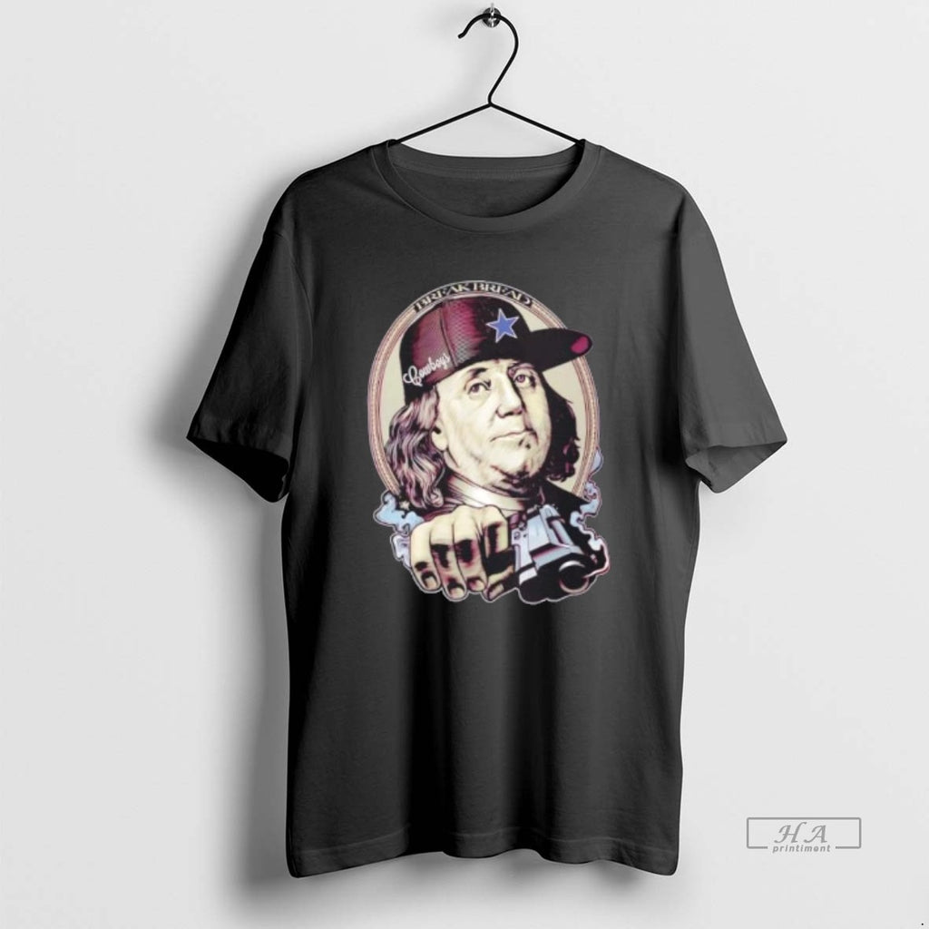 Trendy Benjamin Franklin Break Bread Street Art Money Parody