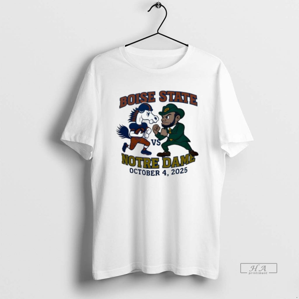 Trendy Boise State And Notre Dame Scheduled For October 4 2025 Mascot Logo