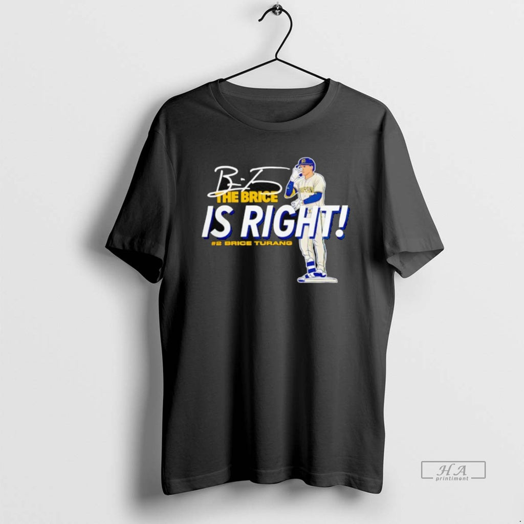 Trendy Brice Turang The Brice Is Right Milwaukee Brewers Baseball Signature