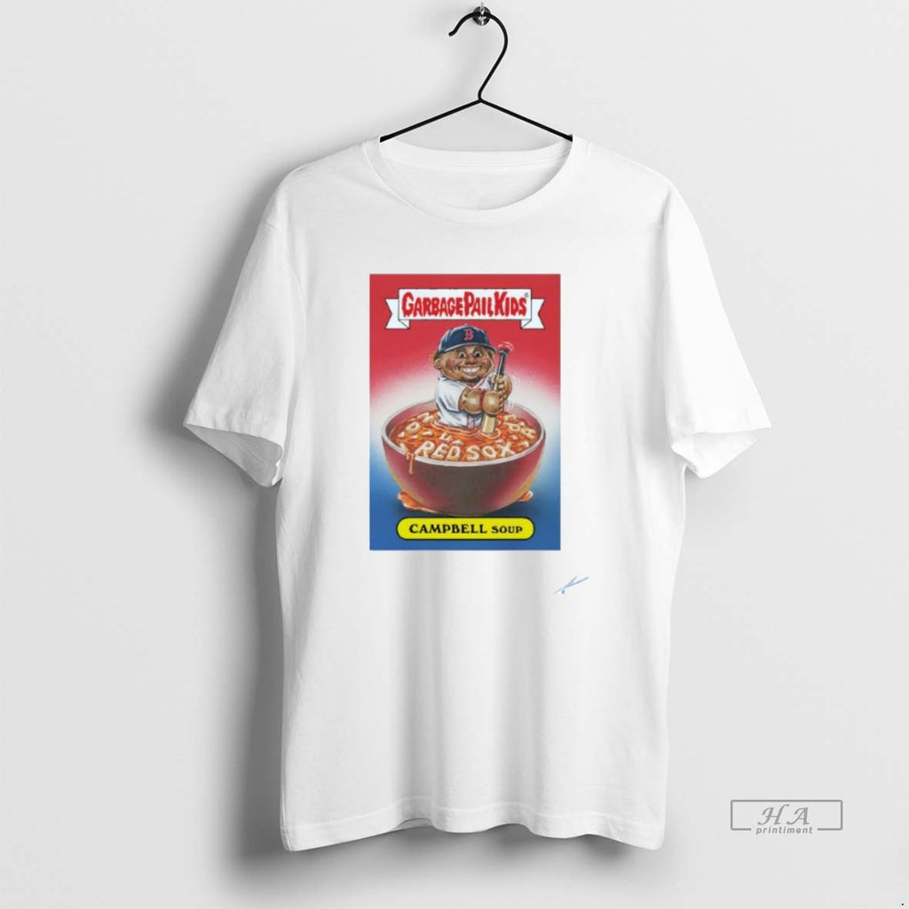 Trendy Campbell Soup Garbage Pail Kids Kristian Campbell Boston Red Sox Mens White Tee Tee