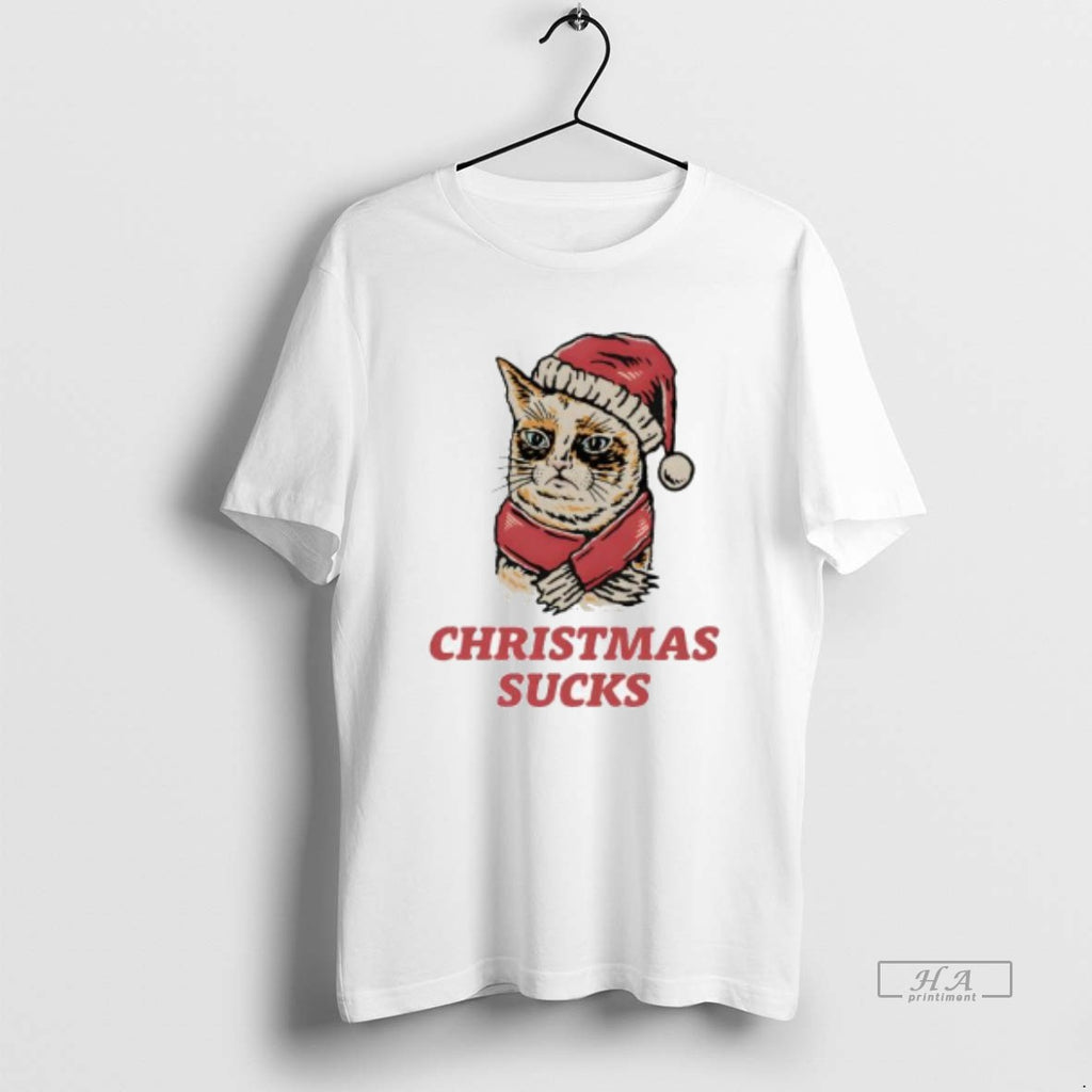 Trendy Cat Funny Christmas Sucks