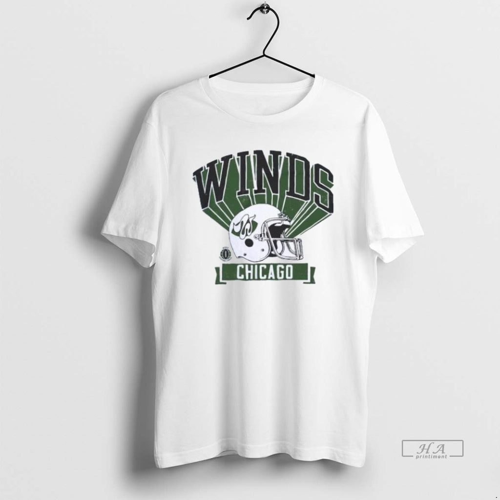 Trendy Chicago Winds Retro Helmet 1975 World Football League Shirts
