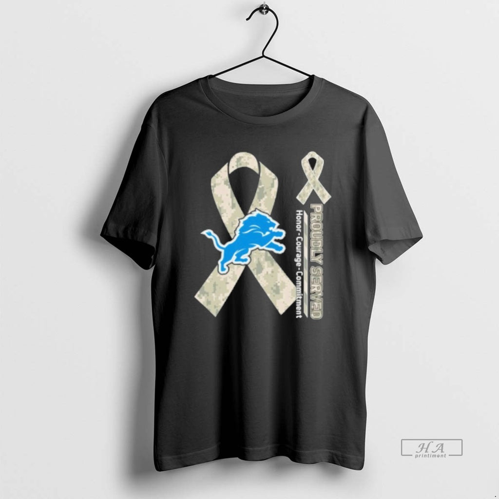 Trendy Detroit Lions Proudly Served Honor Courage Commitment