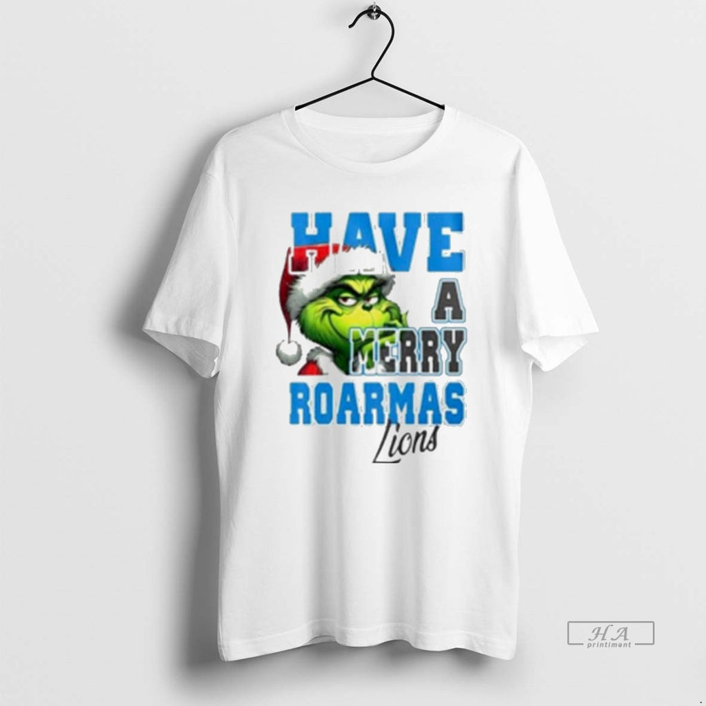Trendy Detroit Lions Have A Merry Roarmas Lions Grinch Christmas White