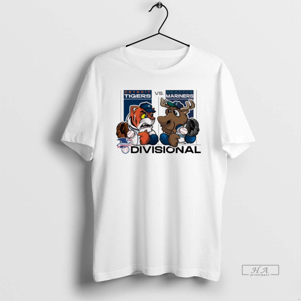 Trendy Detroit Tiger Vs Seattle Mariners 2025 Mlb American League Divisional Round Mascots