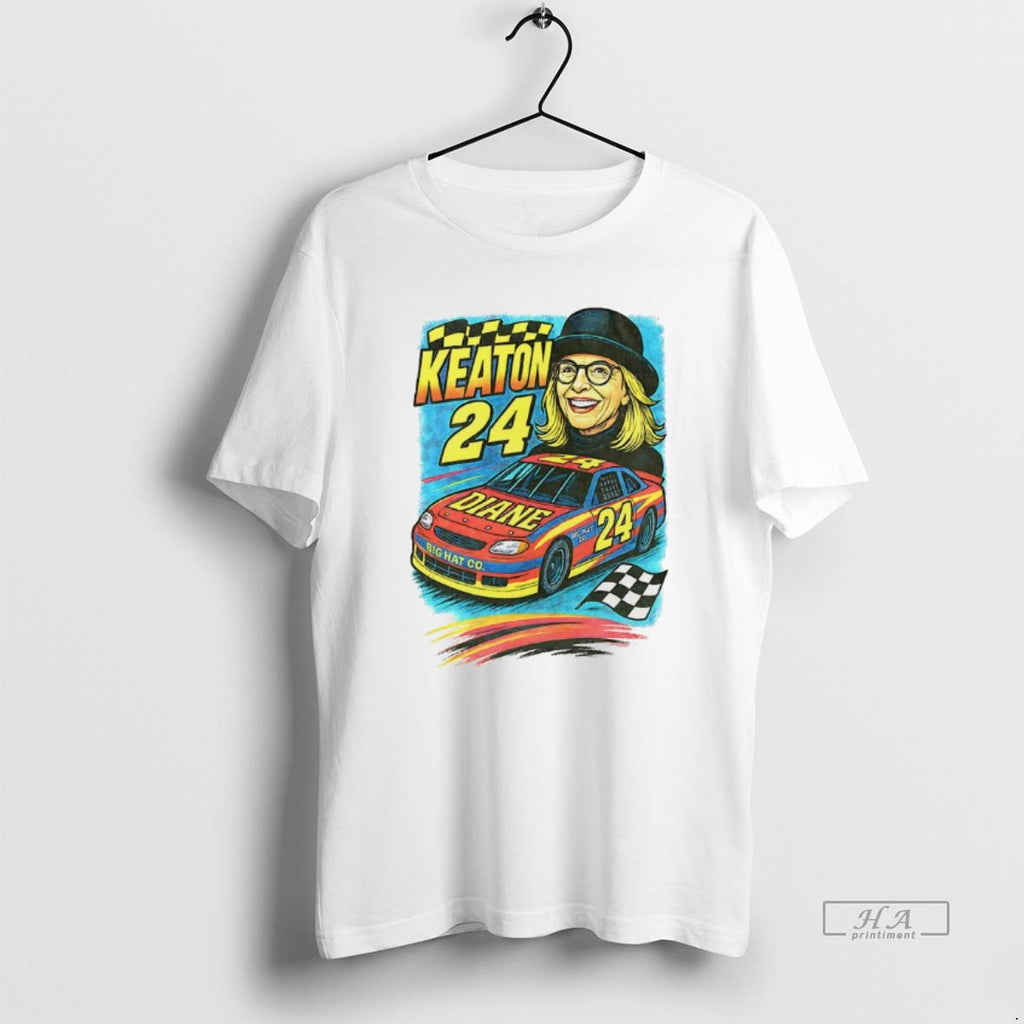 Trendy Diane Keaton Nascar Racing 90s Big Hat Go Number 24