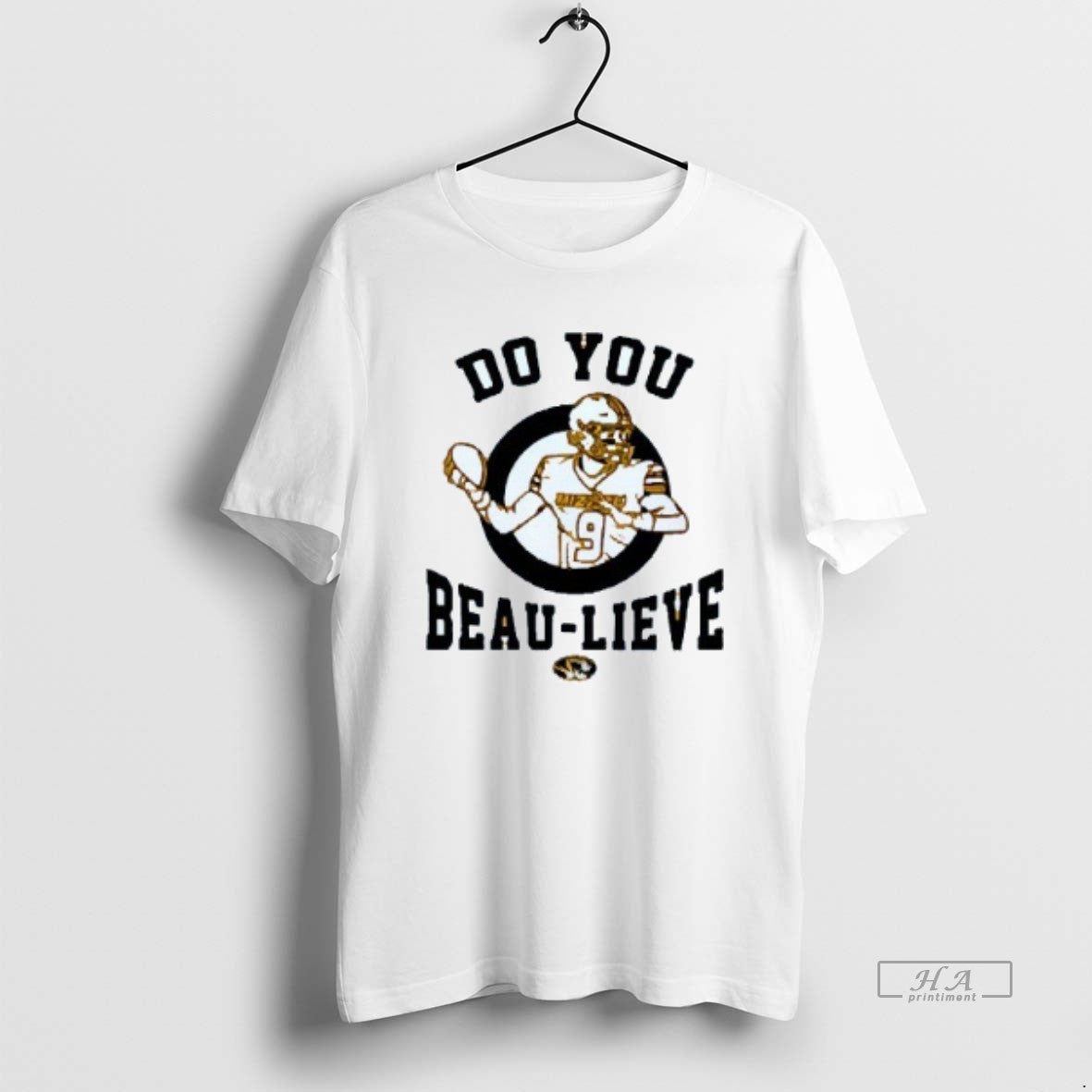 Trendy Do You Beau Lieve Mizzou Tigers Mens White Tee