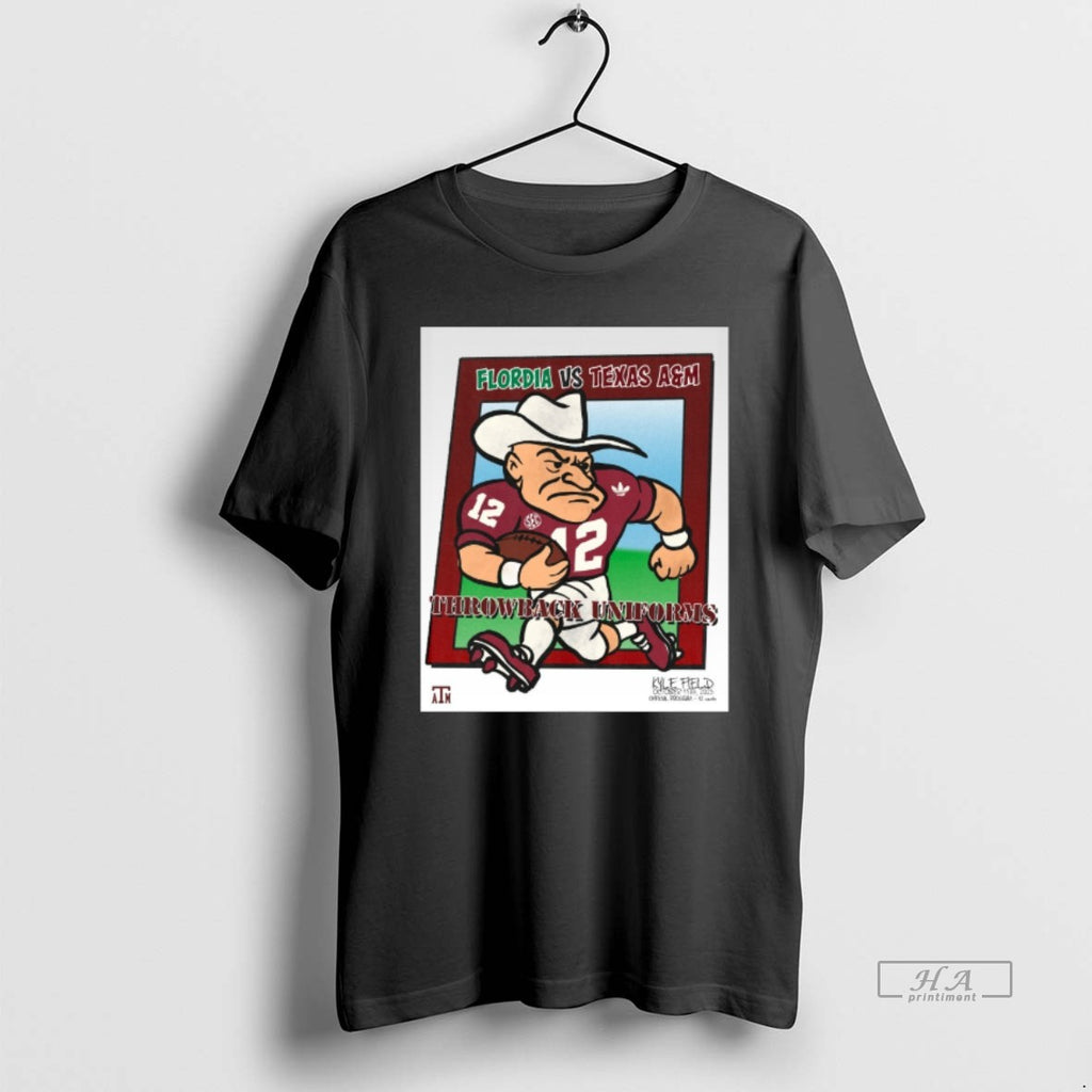 Trendy Florida Gators Vs Texas Am Aggies Throwback Uniform Kyle Field October 11th 2025 Tee